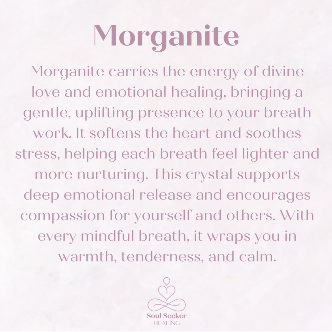 Morganite 4-7-8 breath work beads