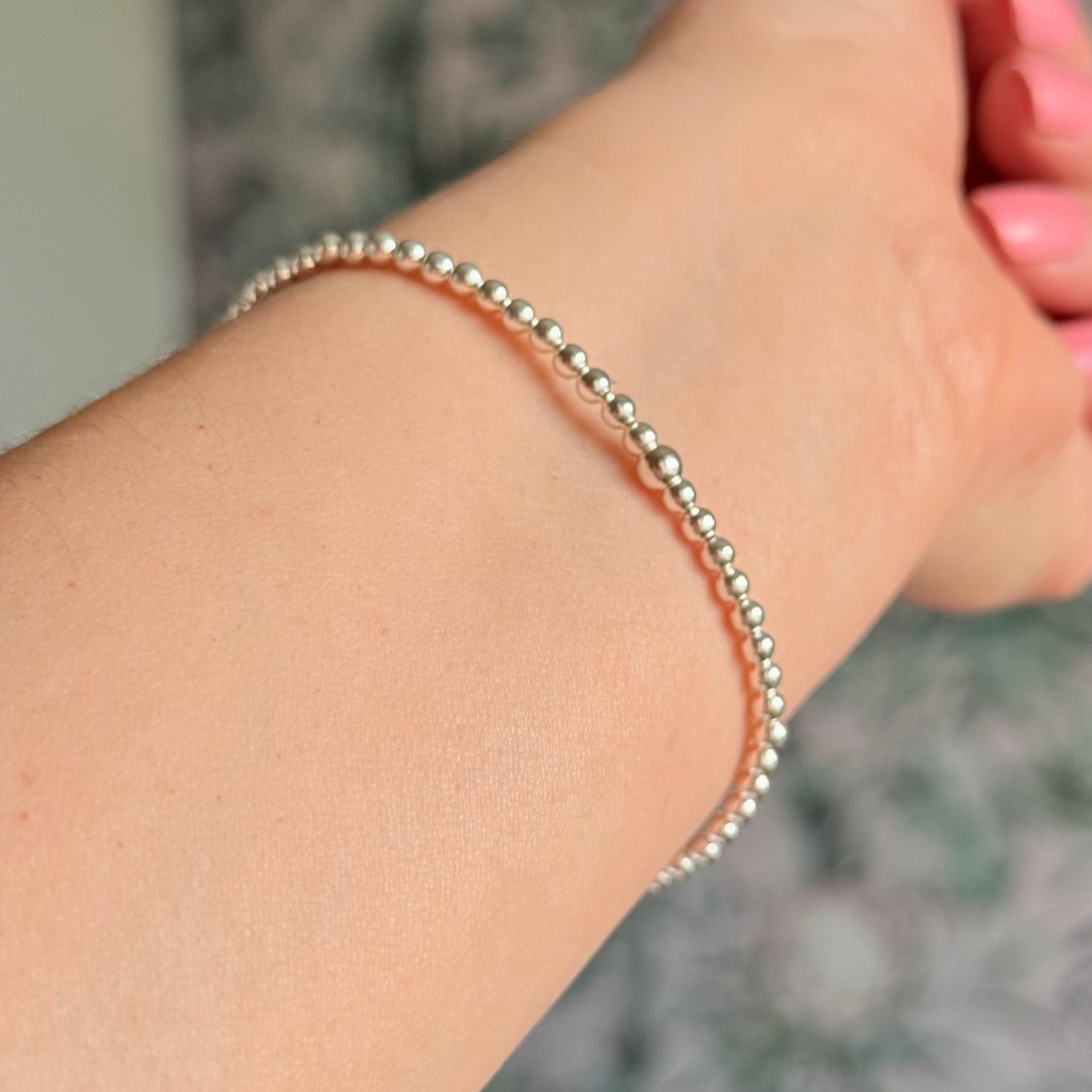 September birth stone charm sterling silver birth flower bracelet