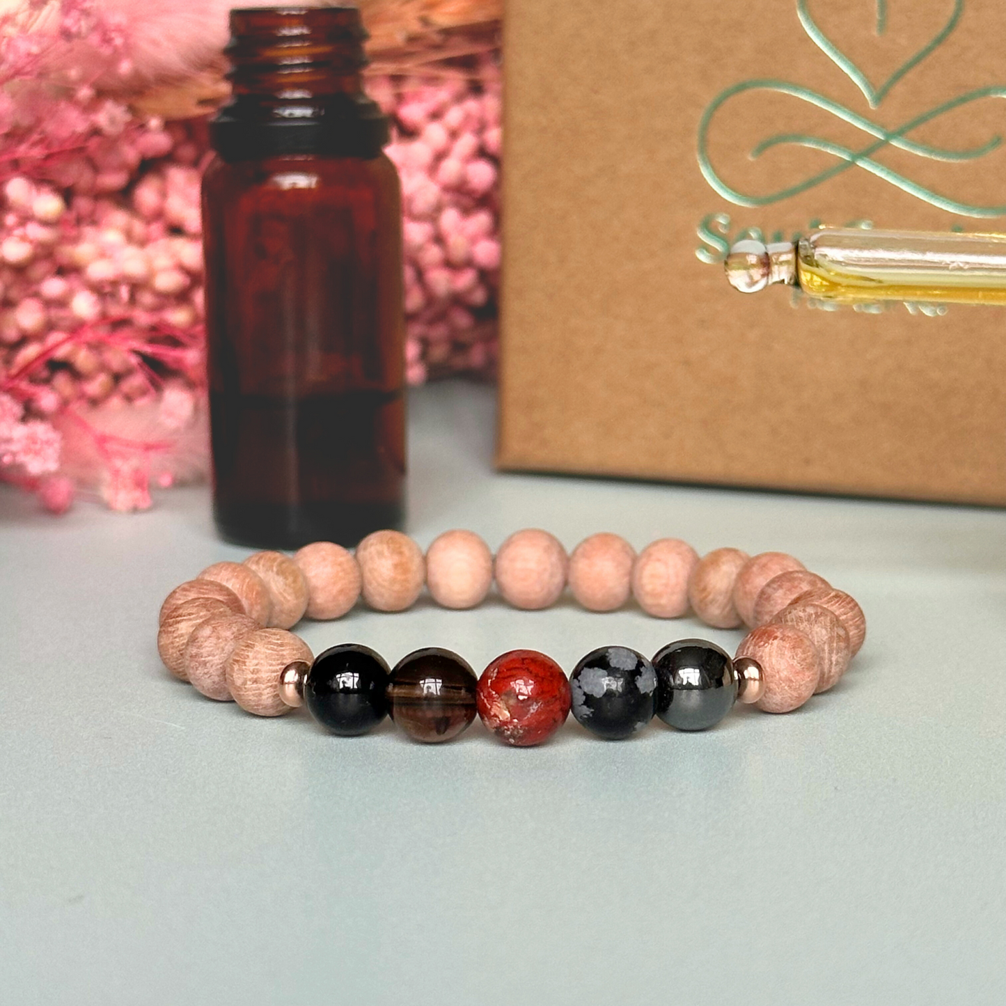 Grounding essential oil diffuser bracelet