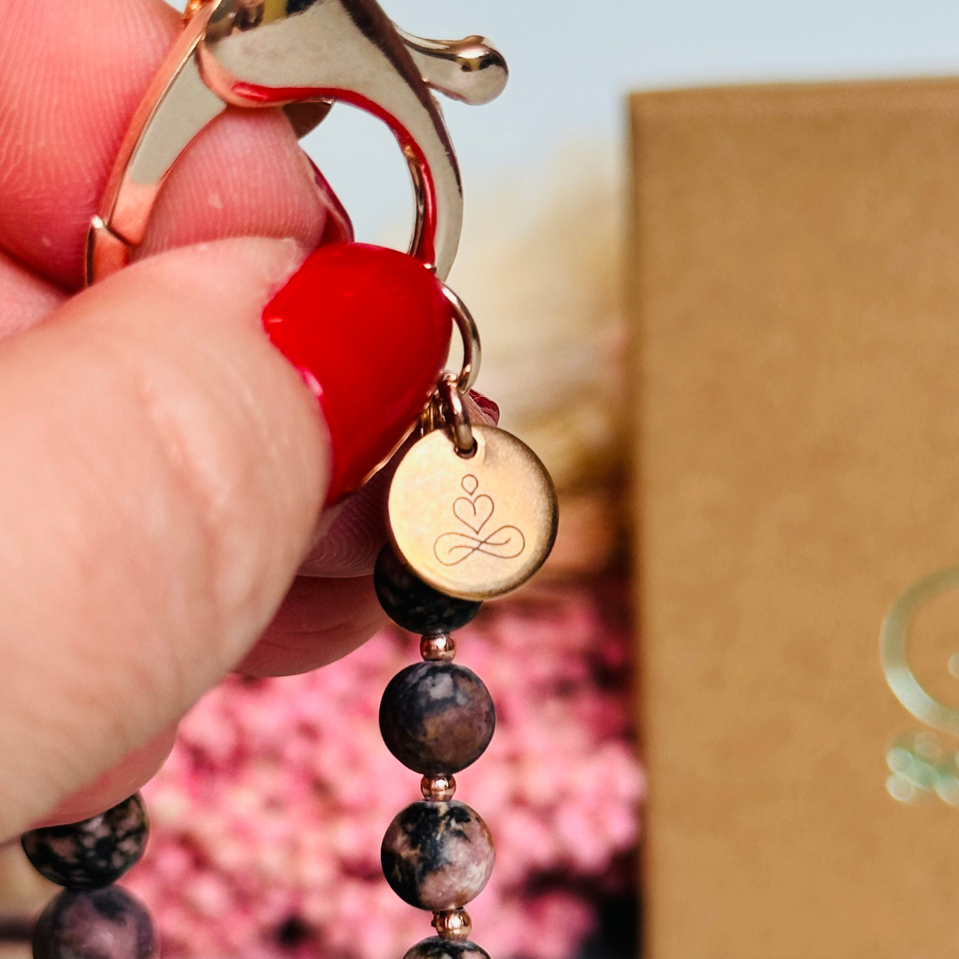 Rhodonite 4-7-8 breath work beads