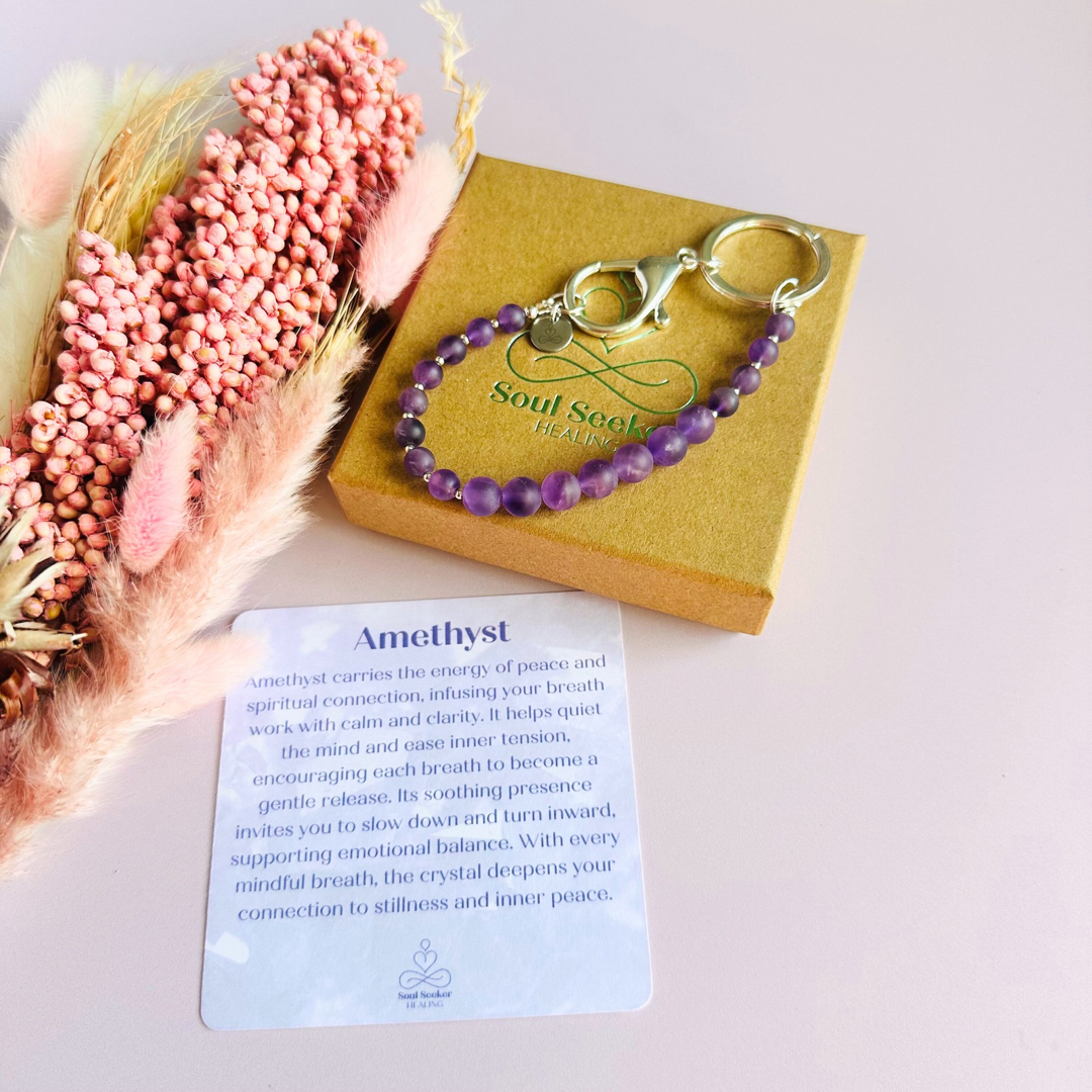 Amethyst 4-7-8 breath work beads