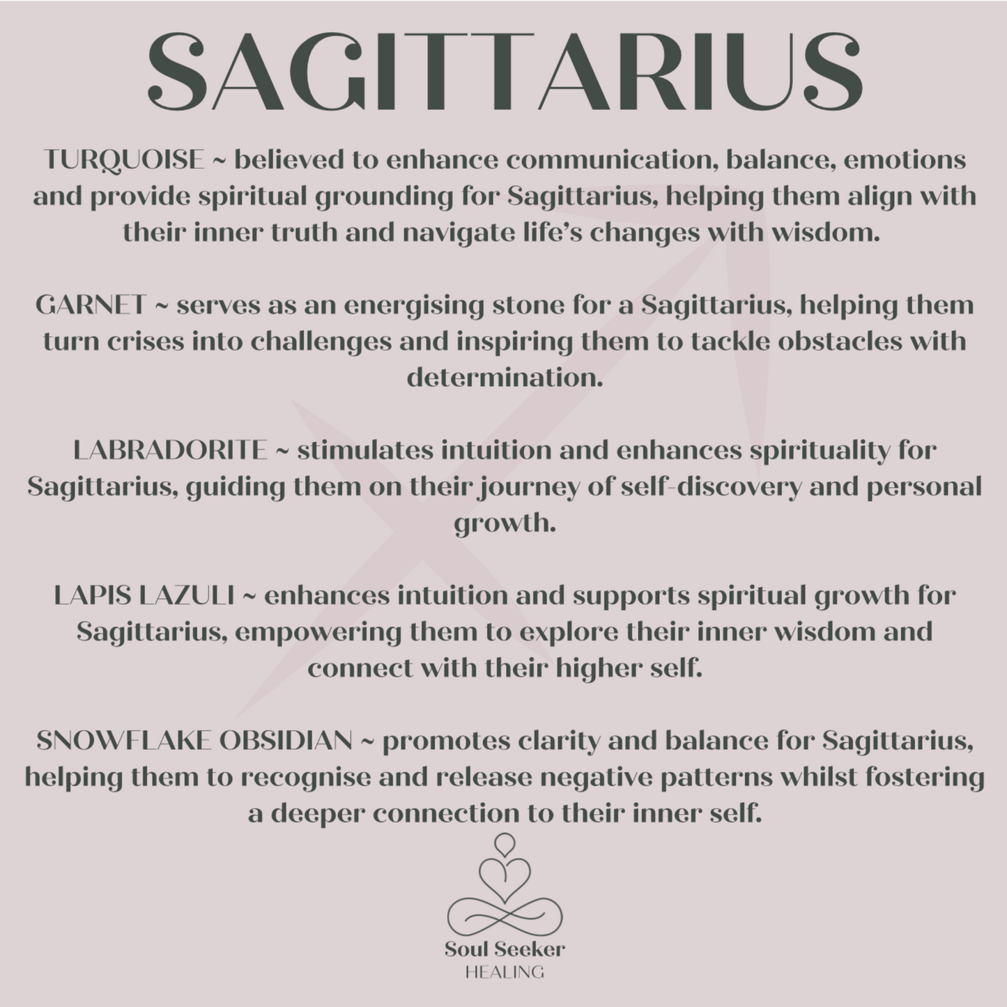 Sagittarius crystals
