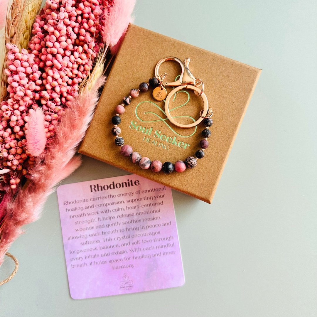 Rhodonite 4-7-8 breath work beads