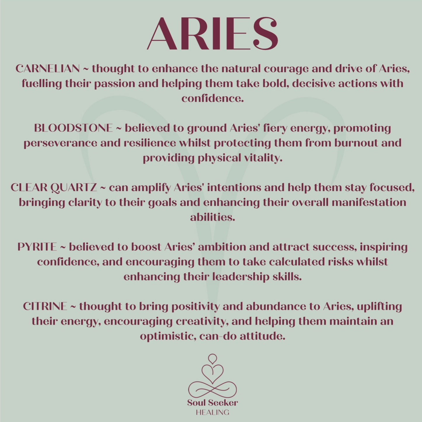 Aries crystals