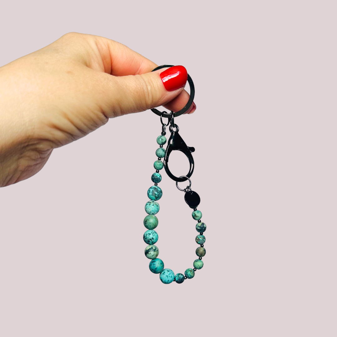 African turquoise 4-7-8 breath work beads
