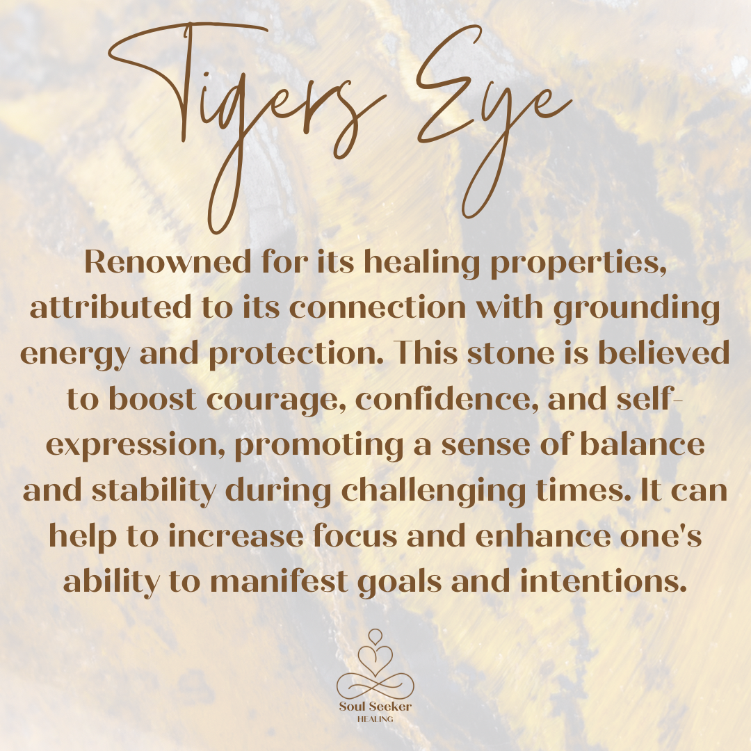 Tigers eye crystal heart