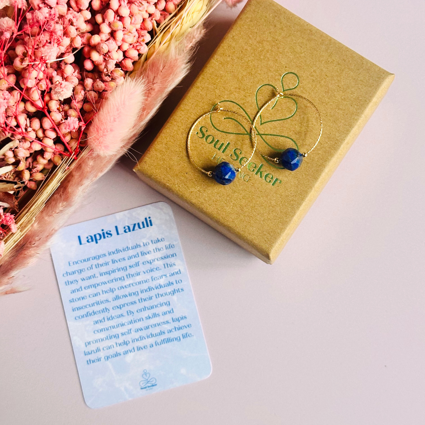 Gold filled lapis lazuli hoop earrings, crystal healing handmade jewellery, dark blue genuine gemstone drop earrings, dainty dangly earrings