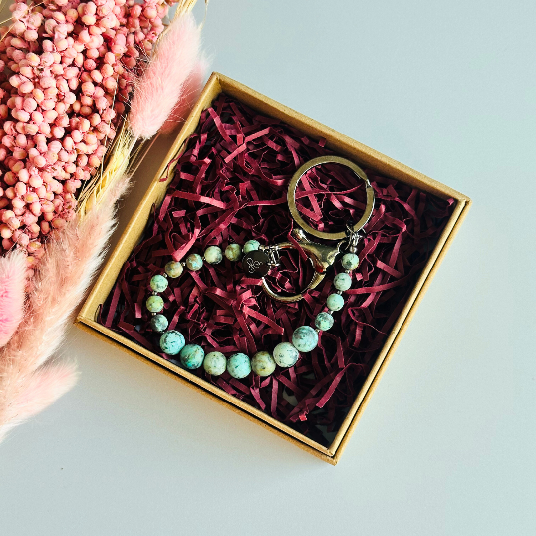 African turquoise 4-7-8 breath work beads