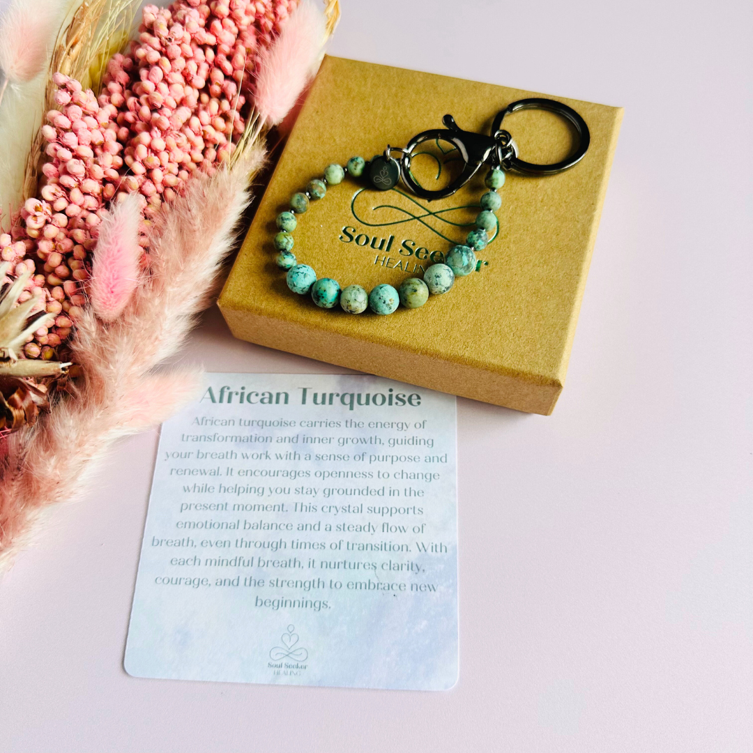 African turquoise 4-7-8 breath work beads