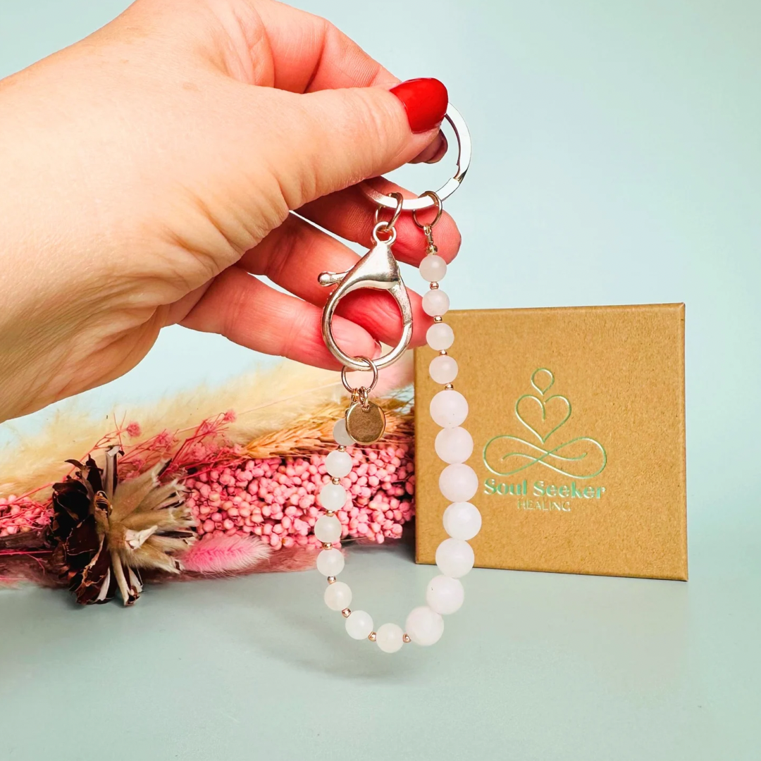 Rose quartz 4-7-8 breath work beads
