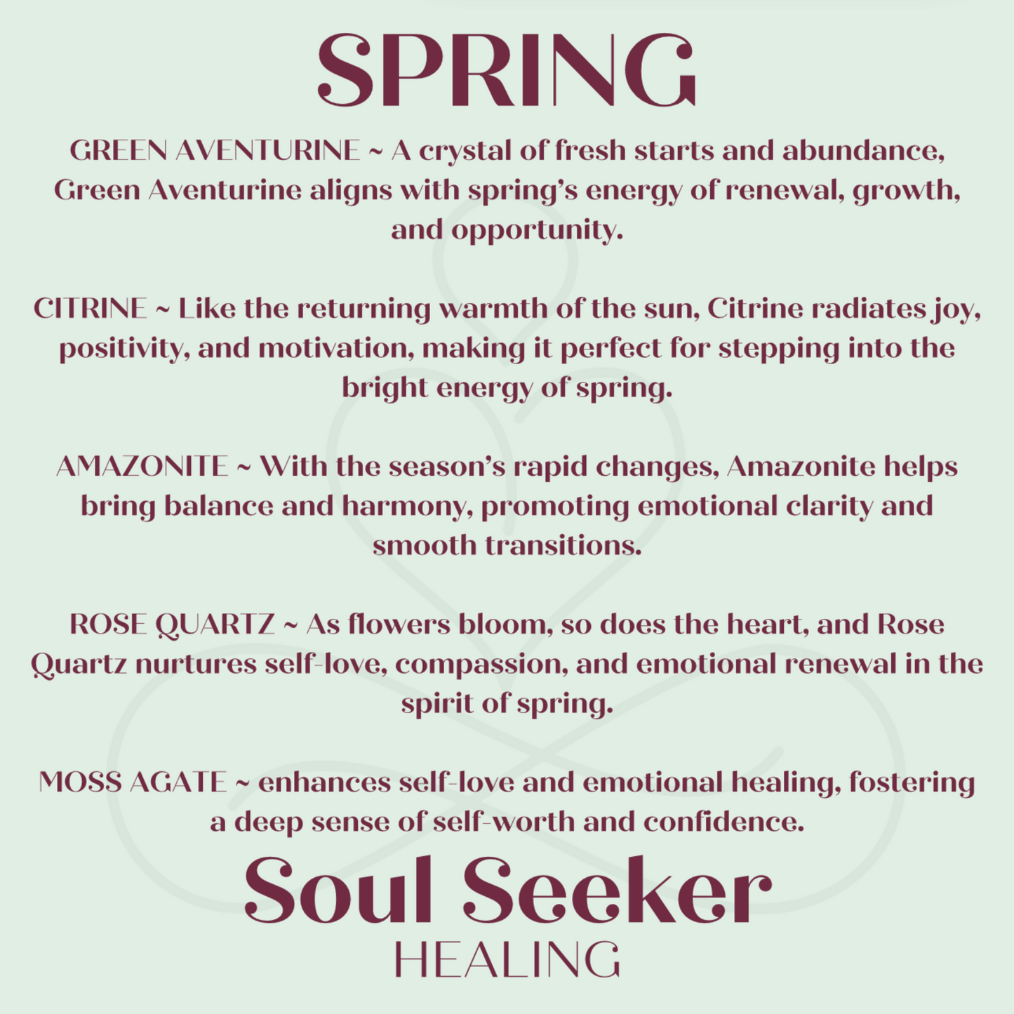 Spring crystal raw rosewood essential oil diffuser bracelet with moss agate, rose quartz, citrine, amazonite and green aventurine.