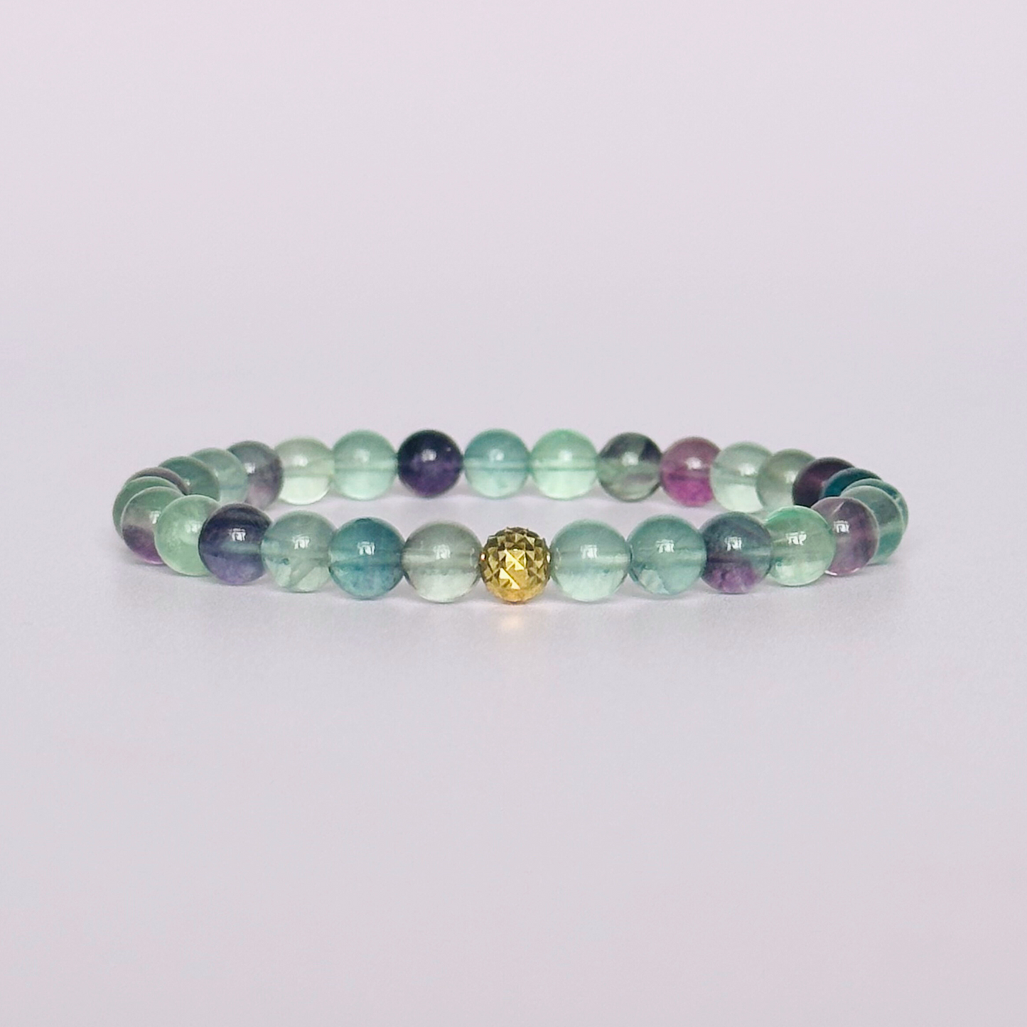 Fluorite bracelet with focal bead