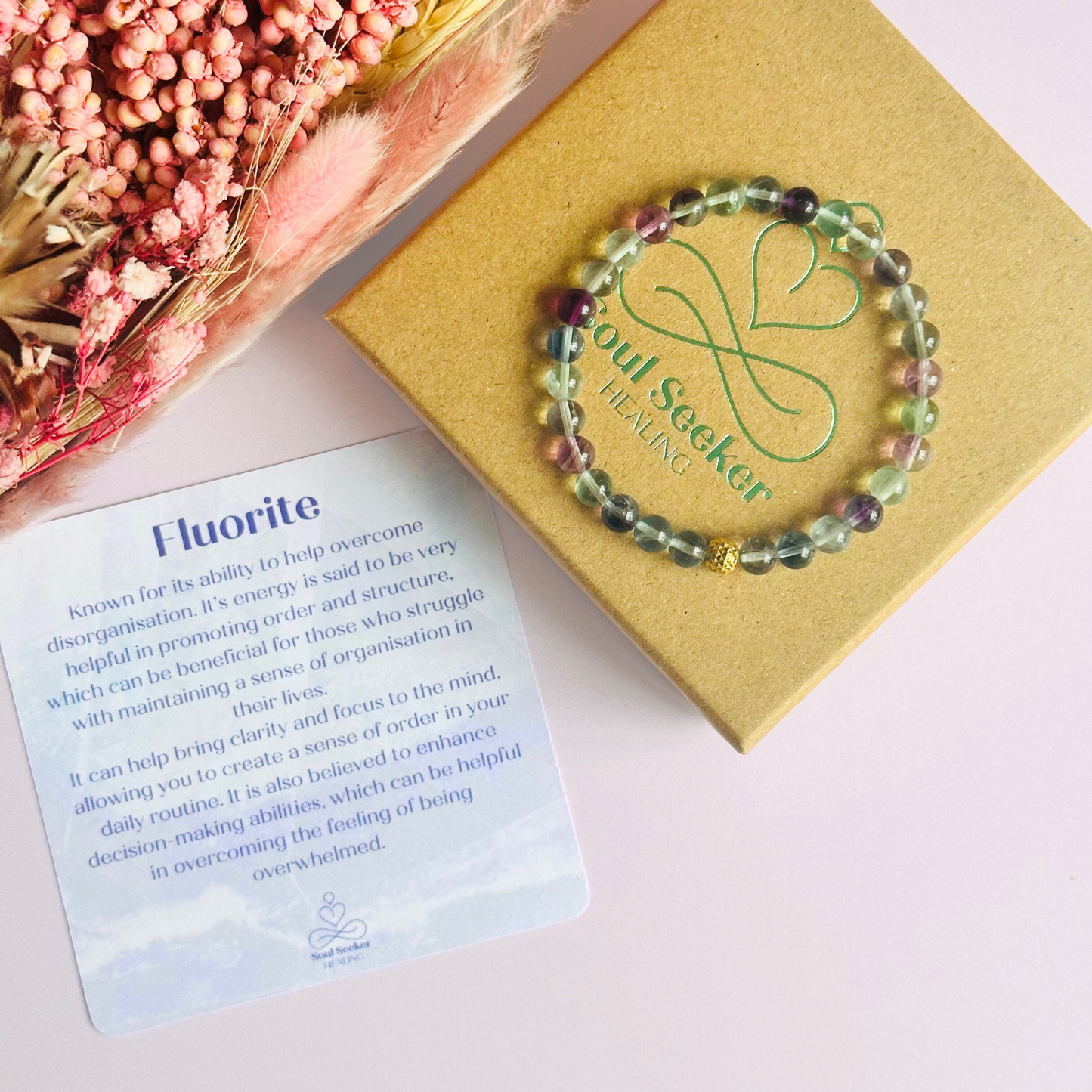 Fluorite bracelet with focal bead