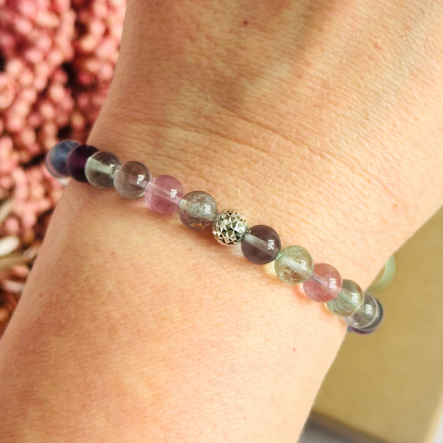 Fluorite bracelet with focal bead