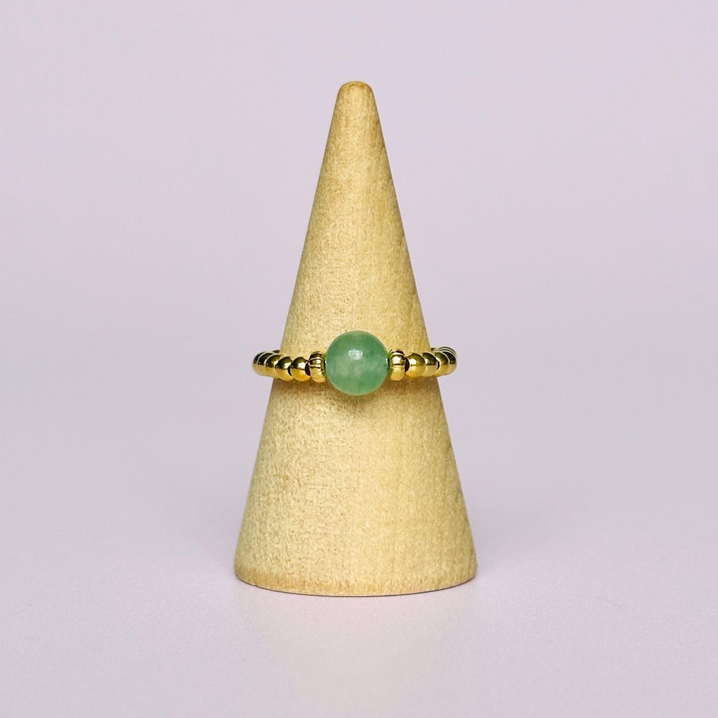 Green aventurine ring, green aventurine gold ring, green aventurine ring gold, gold vermeil green aventurine ring, august birthstone ring,, crystal healing ring, stretch ring, elastic ring