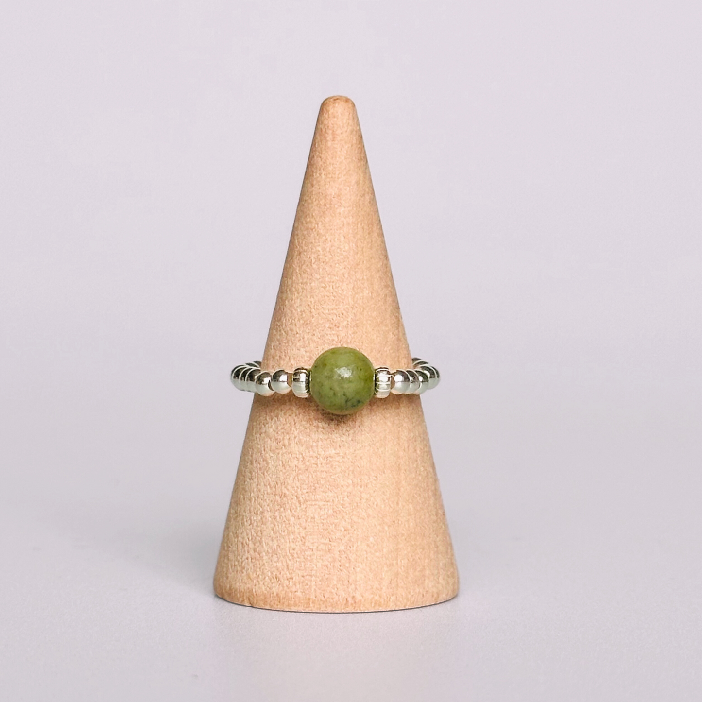 Jade ring, sterling silver jade ring, silver jade ring, jade ring silver, stretch ring, elastic ring,