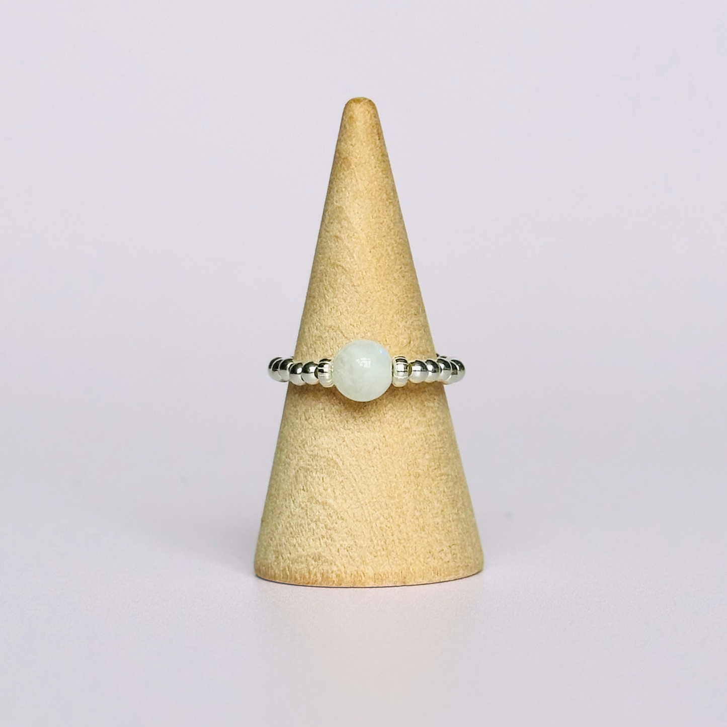 Moonstone ring, stretchy crystal ring, moonstone ring silver, silver moonstone ring, june birthstone, june birthstone ring, june birthstone jewelllery