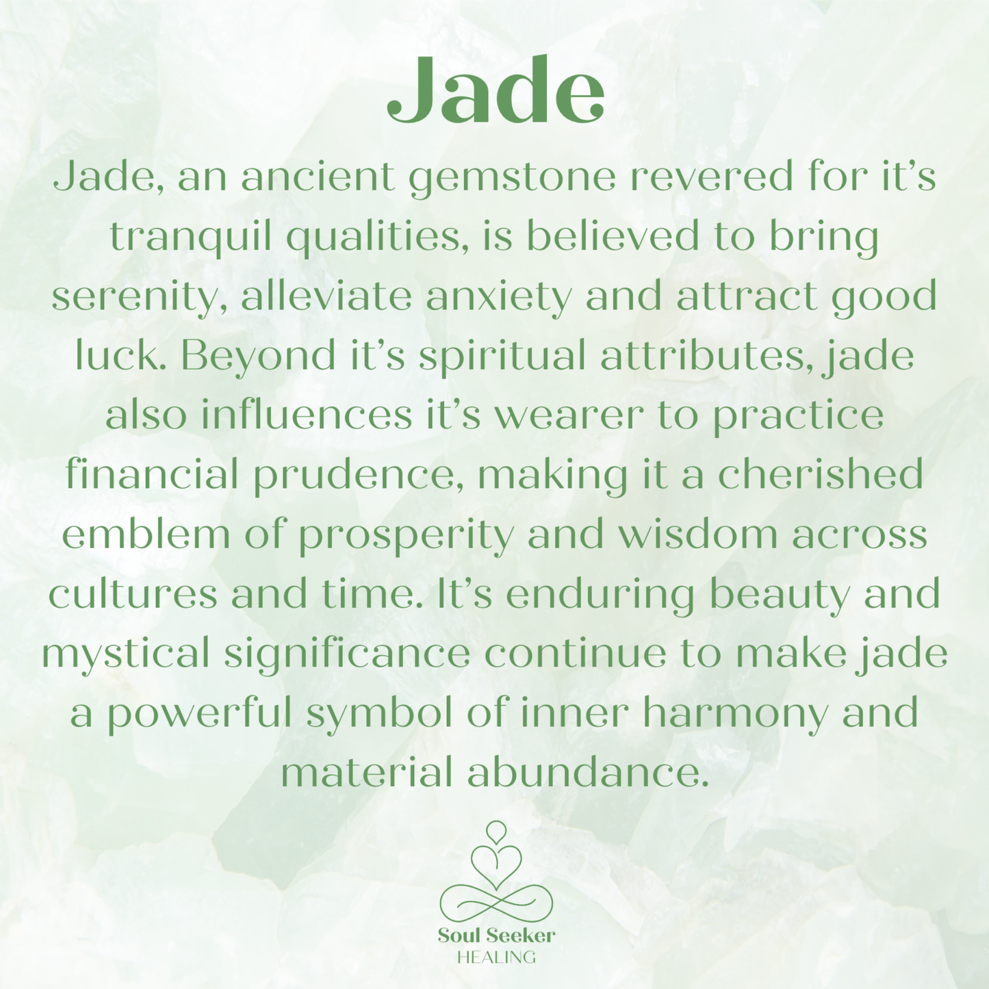 jade healing properties, jade benefits