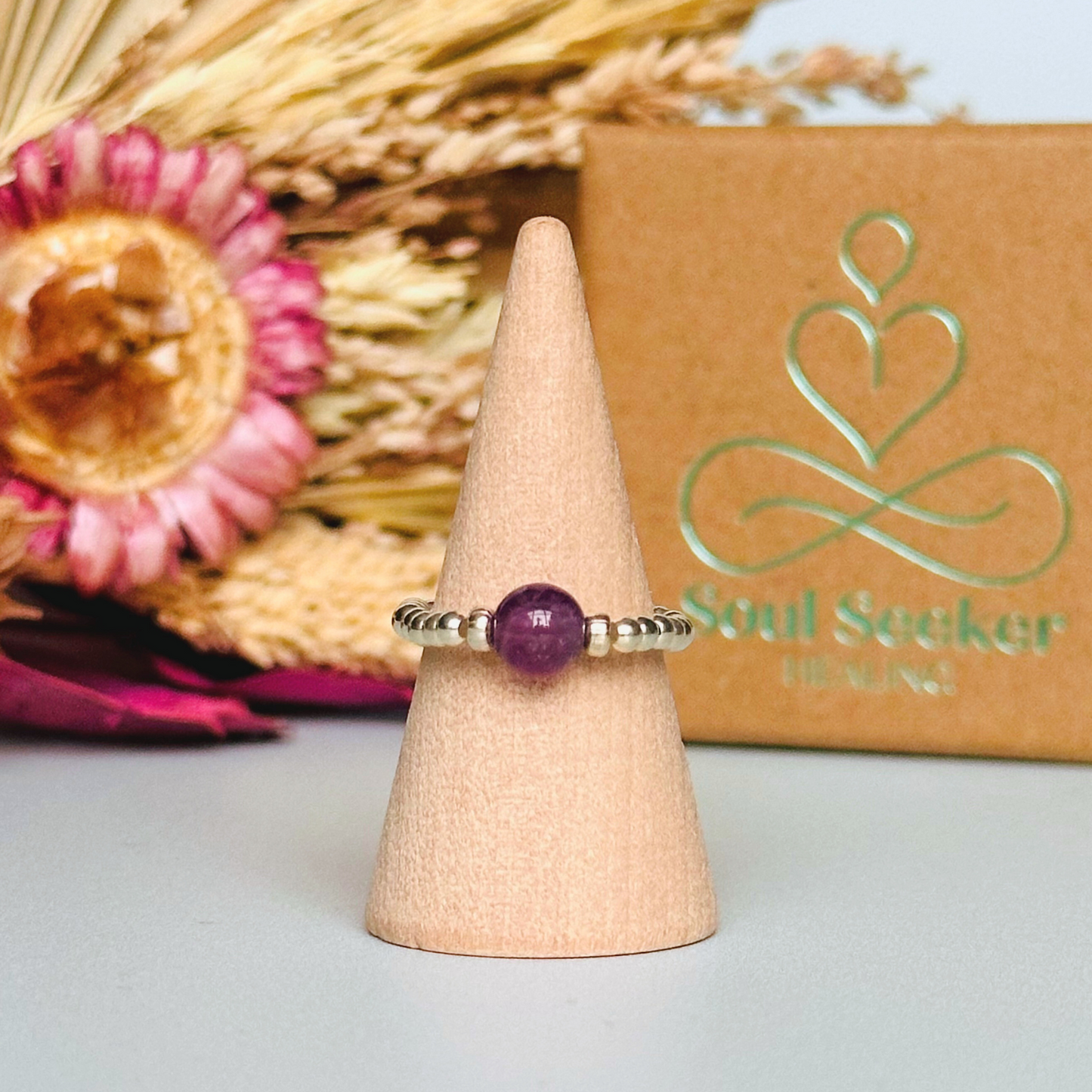 silver amethyst ring, amethyst ring, sterling silver amethyst ring, february birthstone ring, february crystal, february birthstone, february birthstone jewellery, crystal ring, crystal healing ring, crystal jewellery, crystal healing jewellery