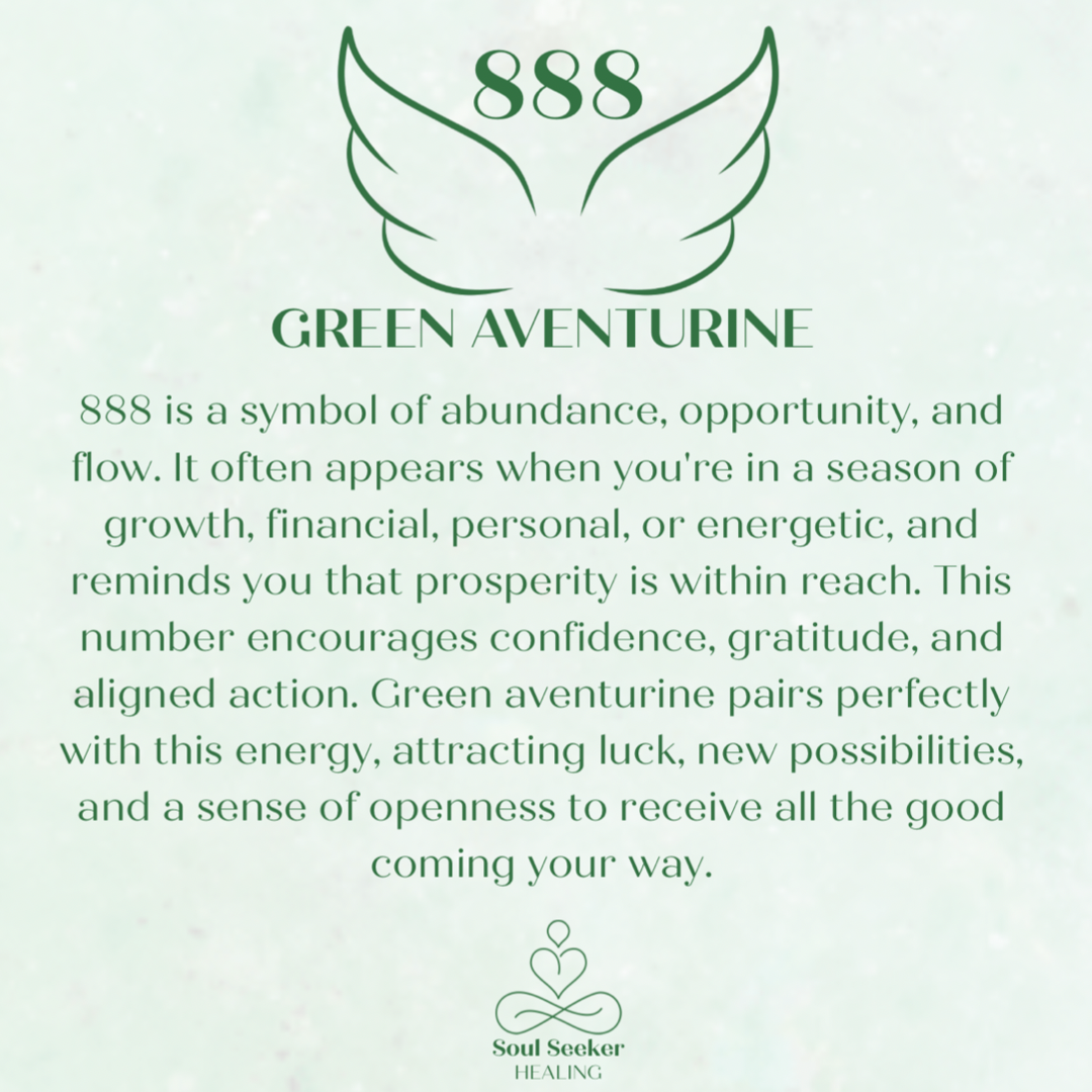 Green aventurine 888 angel number engraved wooden bead bracelet