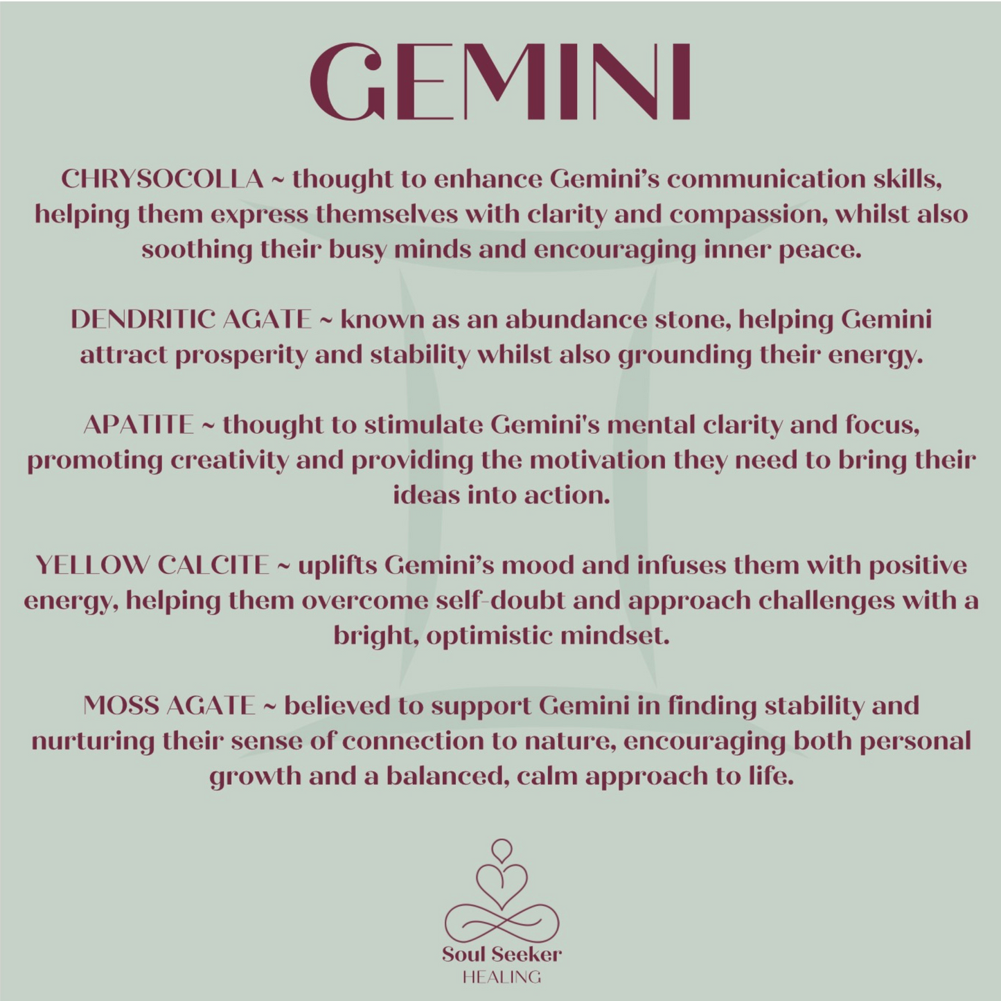 Gemini crystals