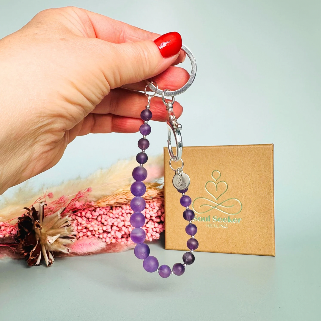 Amethyst 4-7-8 breath work beads