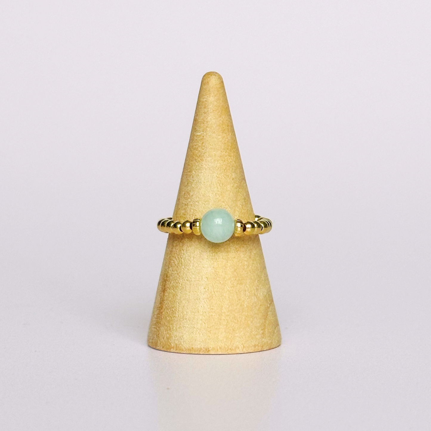 Gold aquamarine ring, stretchy gold ring, aquamarine ring, march birthstone ring, aquamarine ring gold, crystal healing ring