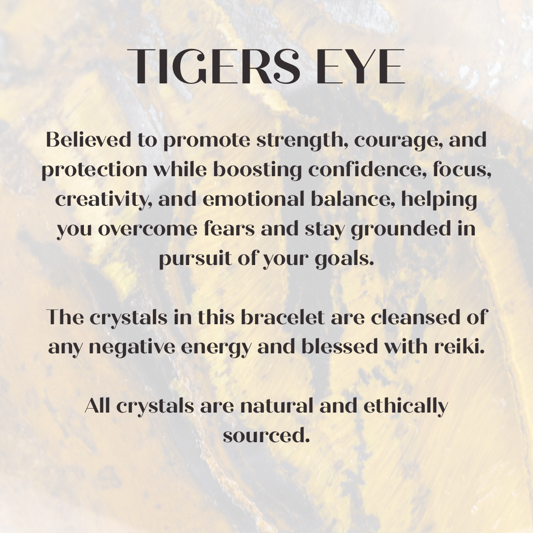 Gold filled tigers eye dainty bracelet