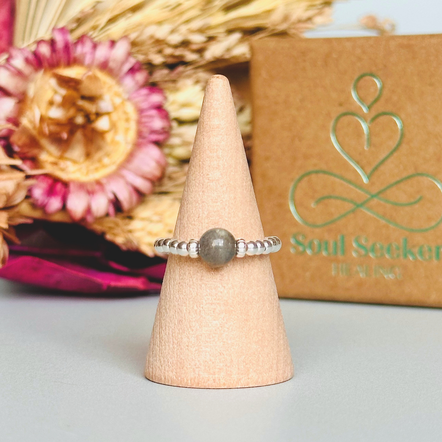 Labradorite sterling silver ring