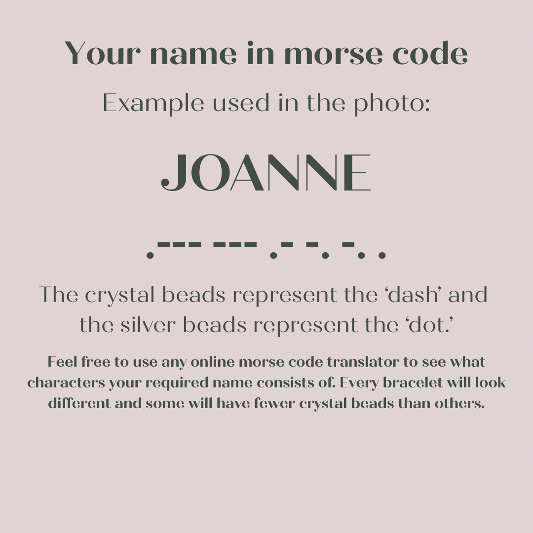 Garnet January Birthstone Morse Code Custom Made Gold Filled Bracelet