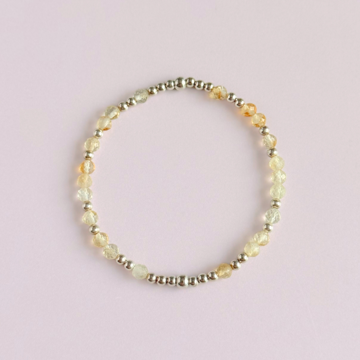 Sterling Silver Citrine November Birthstone Bracelet