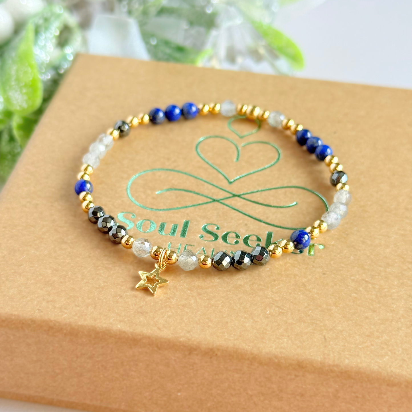 ‘Starry Night’ star charm crystal bracelet
