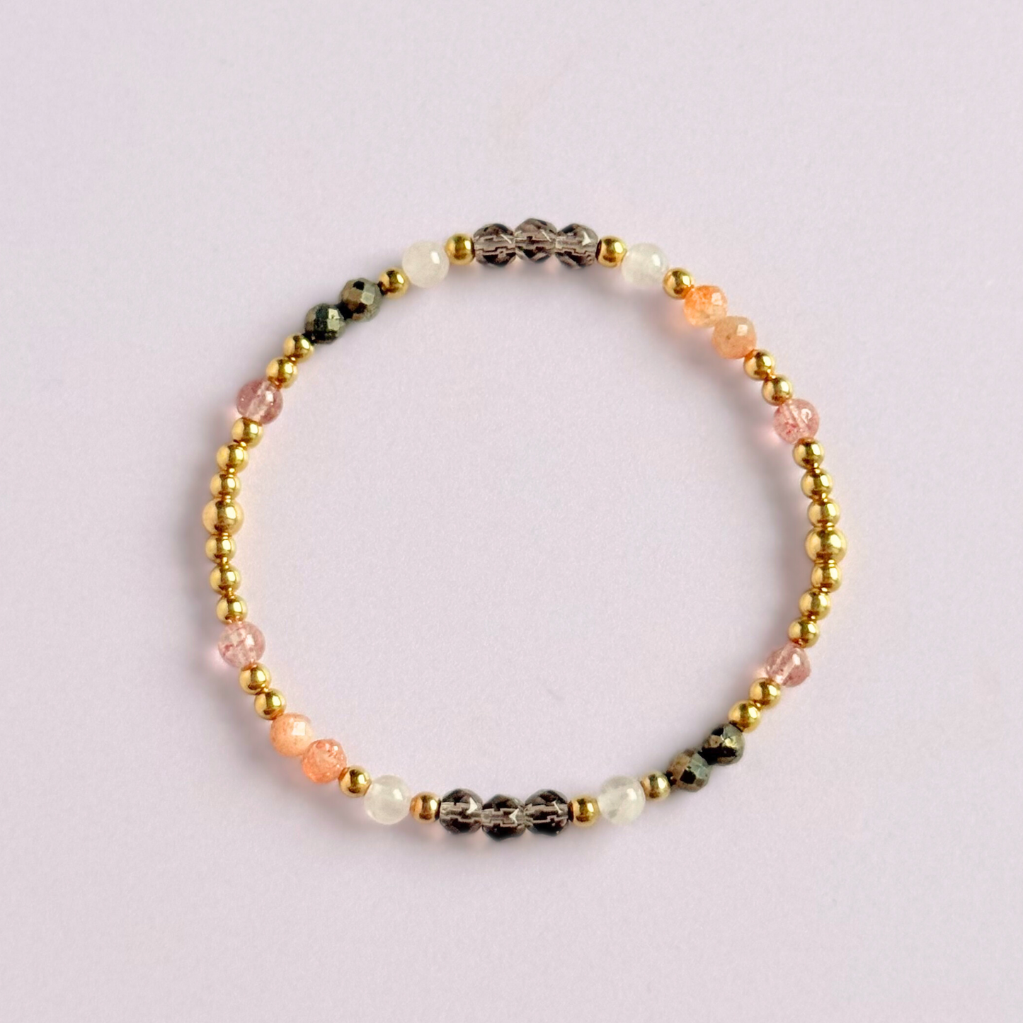 Fireside Glow inspired Winter crystal bracelet