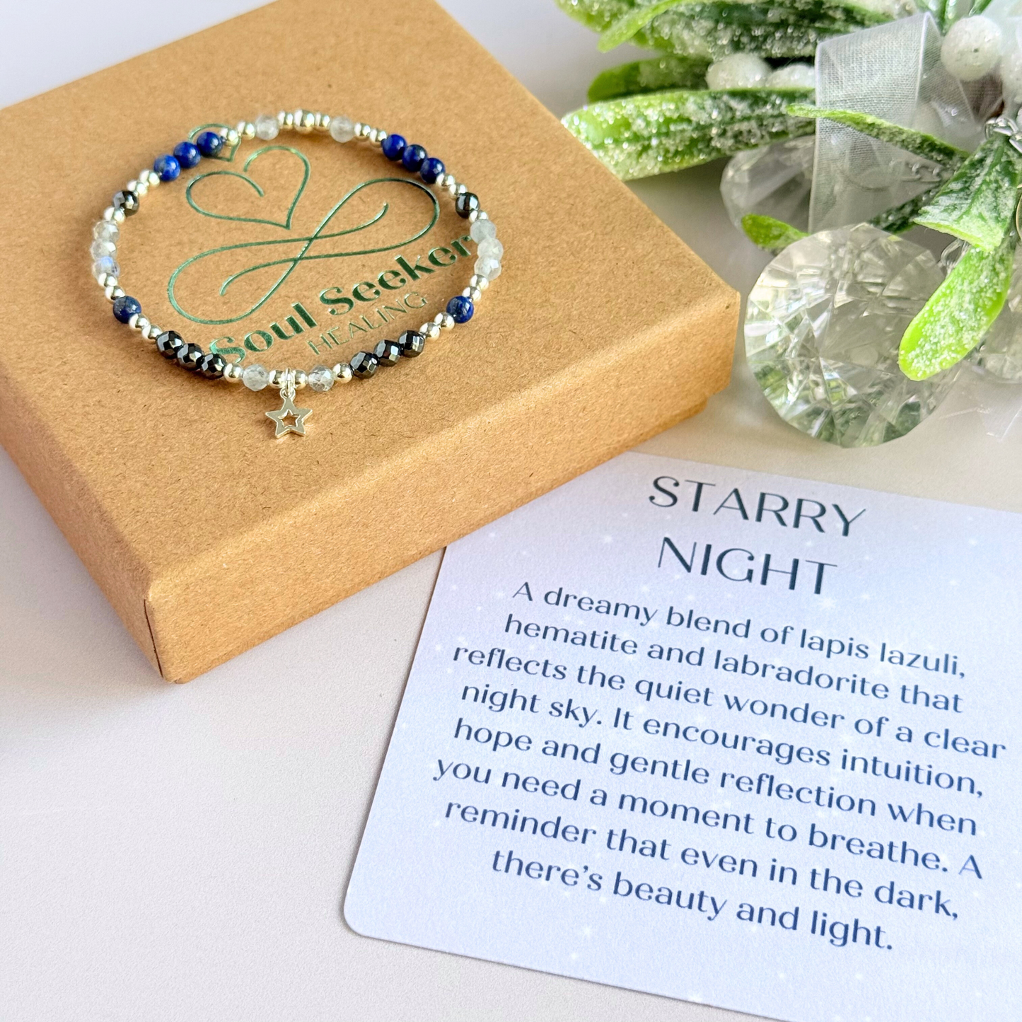 ‘Starry Night’ star charm crystal bracelet