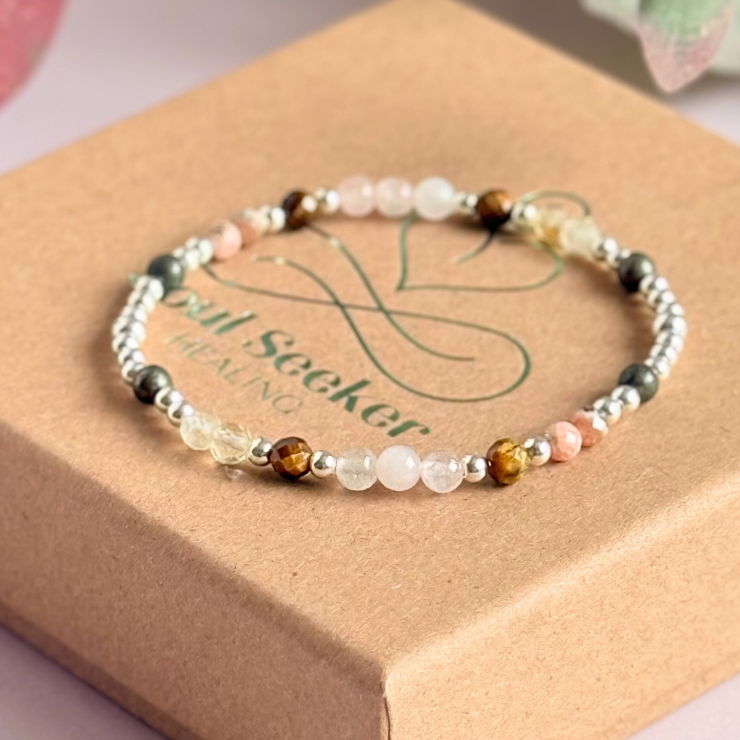 Sterling Silver crystal self confidence bracelet