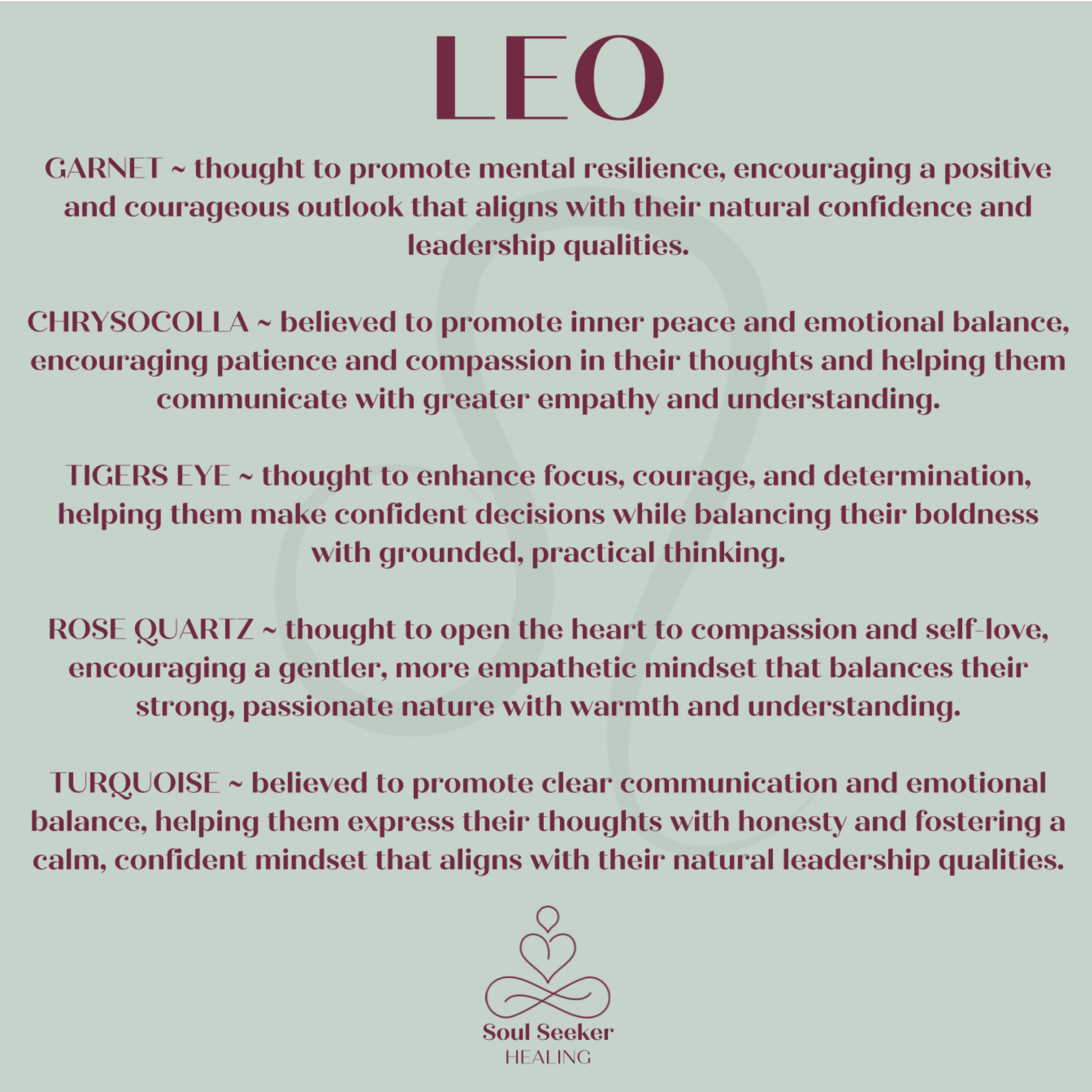 Leo crystals