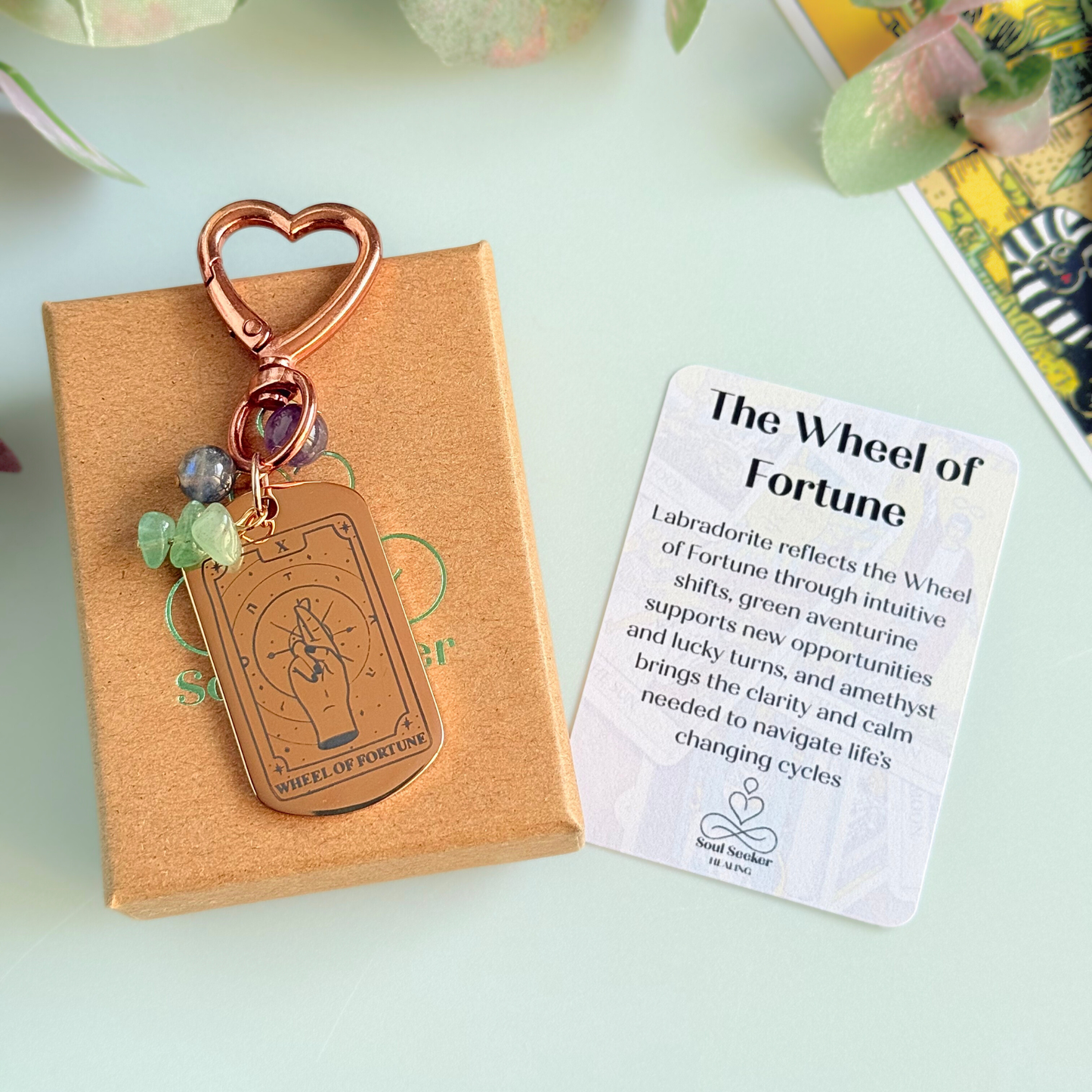 The Wheel Of Fortune Tarot Card Keyring