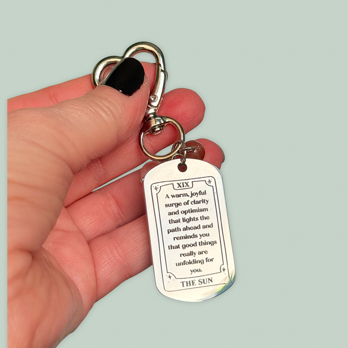 The Sun Tarot Card Keyring