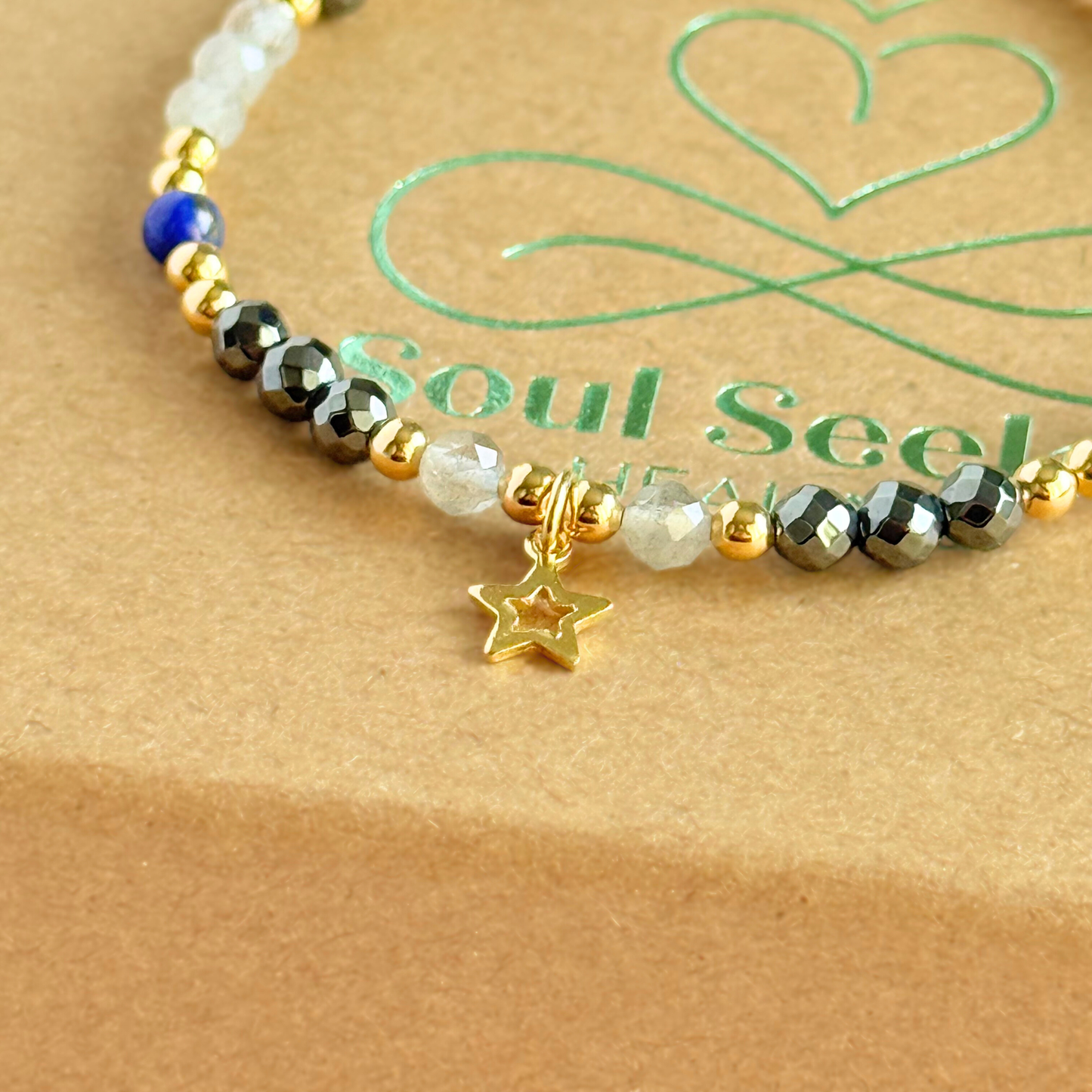 ‘Starry Night’ star charm crystal bracelet