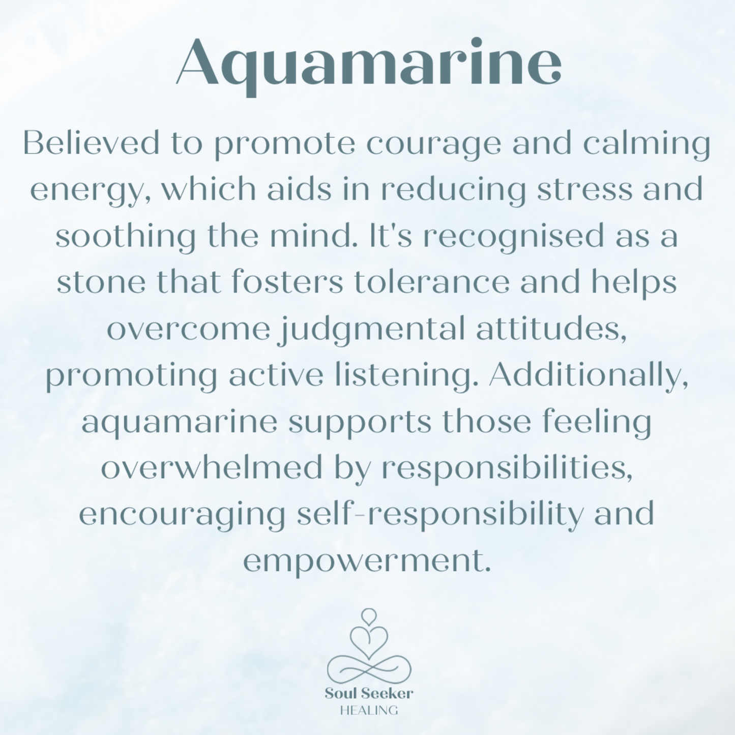Aquamarine meaning, aquamarine healing properties, aquamarine benefits￼