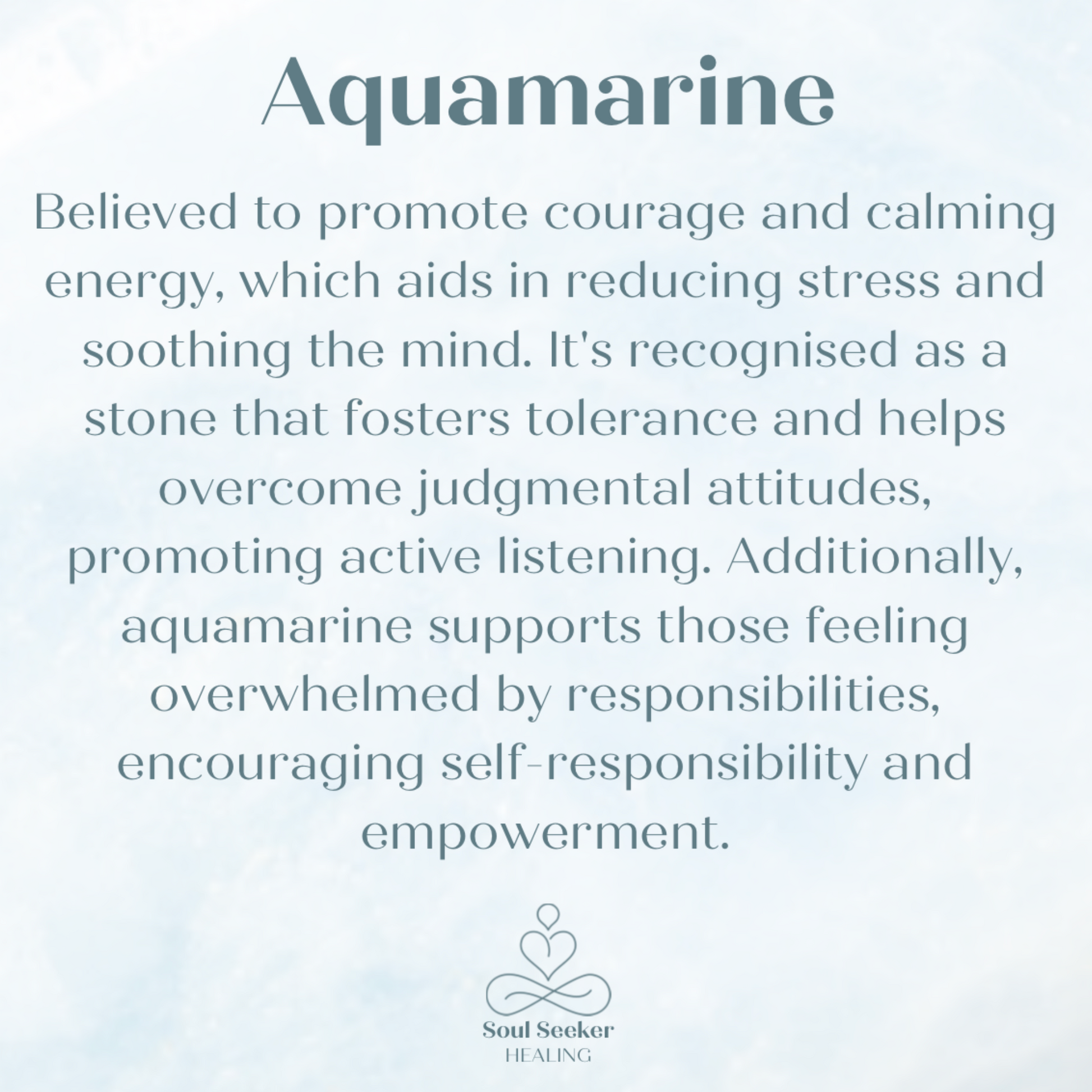 Aquamarine meaning, aquamarine healing properties, aquamarine benefits￼