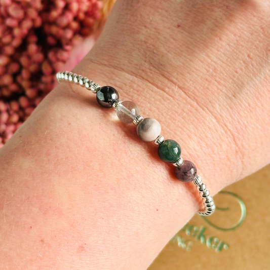 Sterling silver focus bracelet