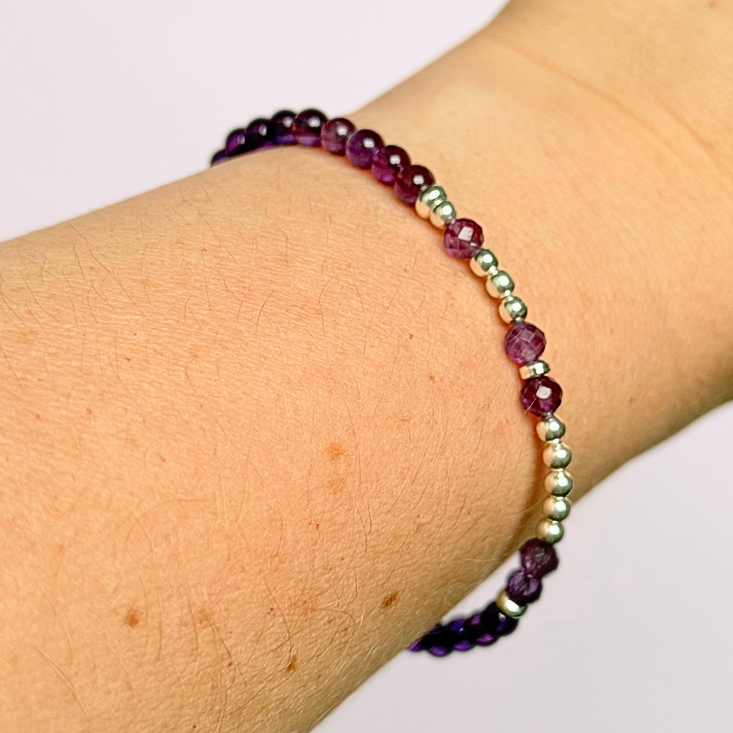 ‘Let them’’ amethyst crystal morse code bracelet