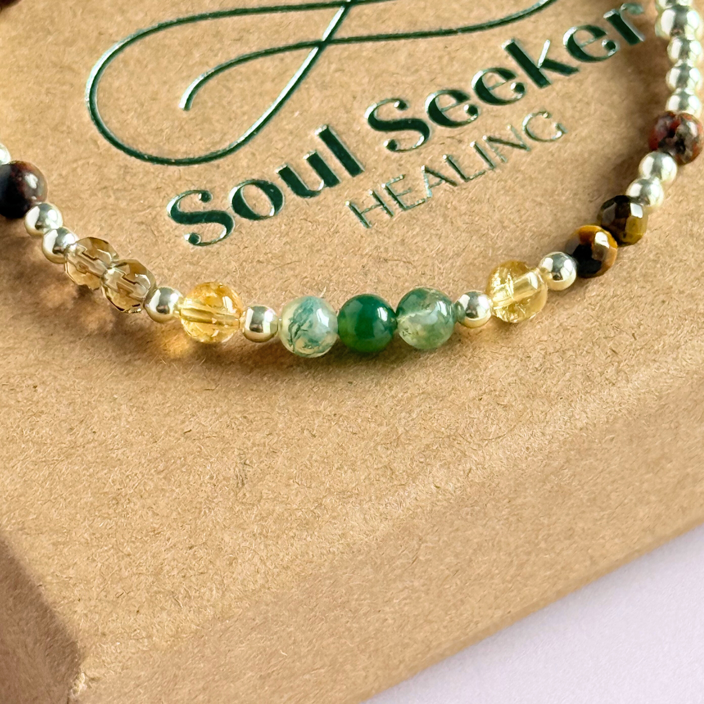 ‘Harvest Moon’ autumn inspired crystal bracelet