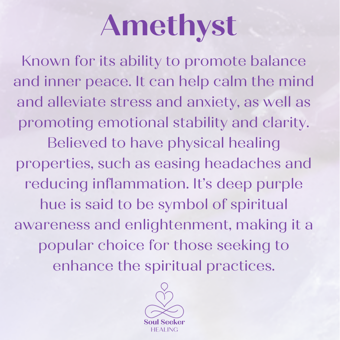Amethyst meaning, amethyst benefits, amethyst healing properties￼
