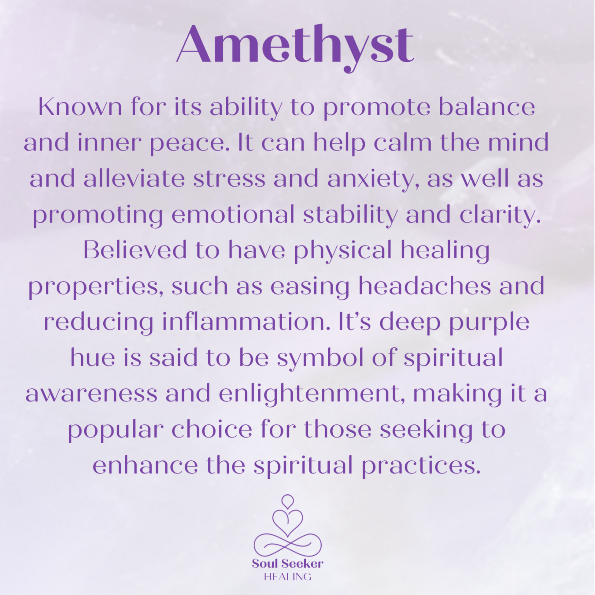 Amethyst meaning, amethyst benefits, amethyst healing properties￼