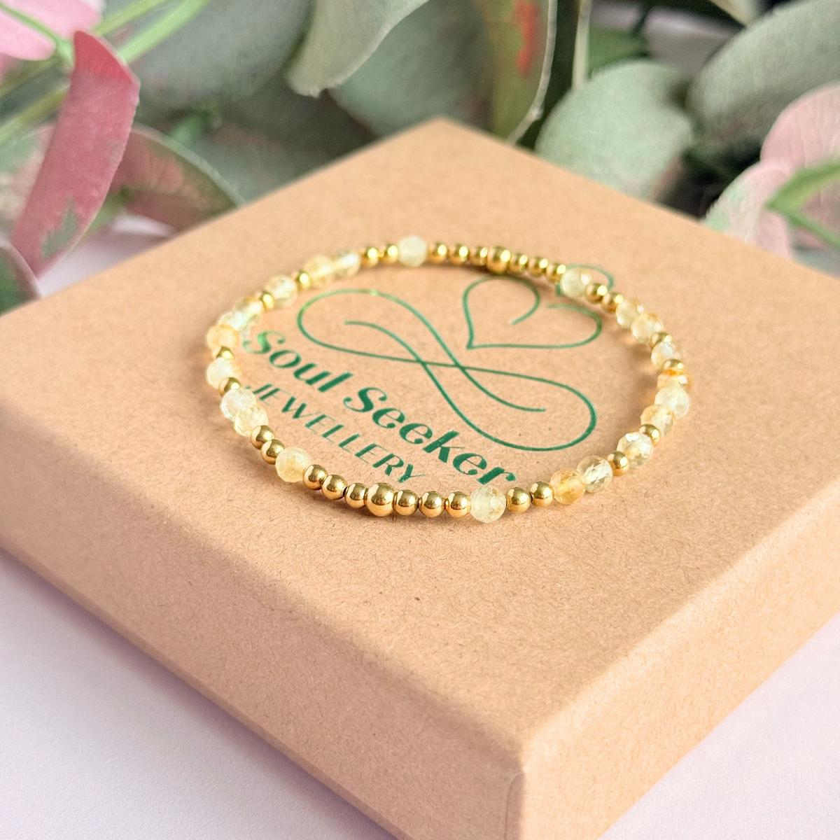 Gold Vermeil Citrine November Birthstone Bracelet