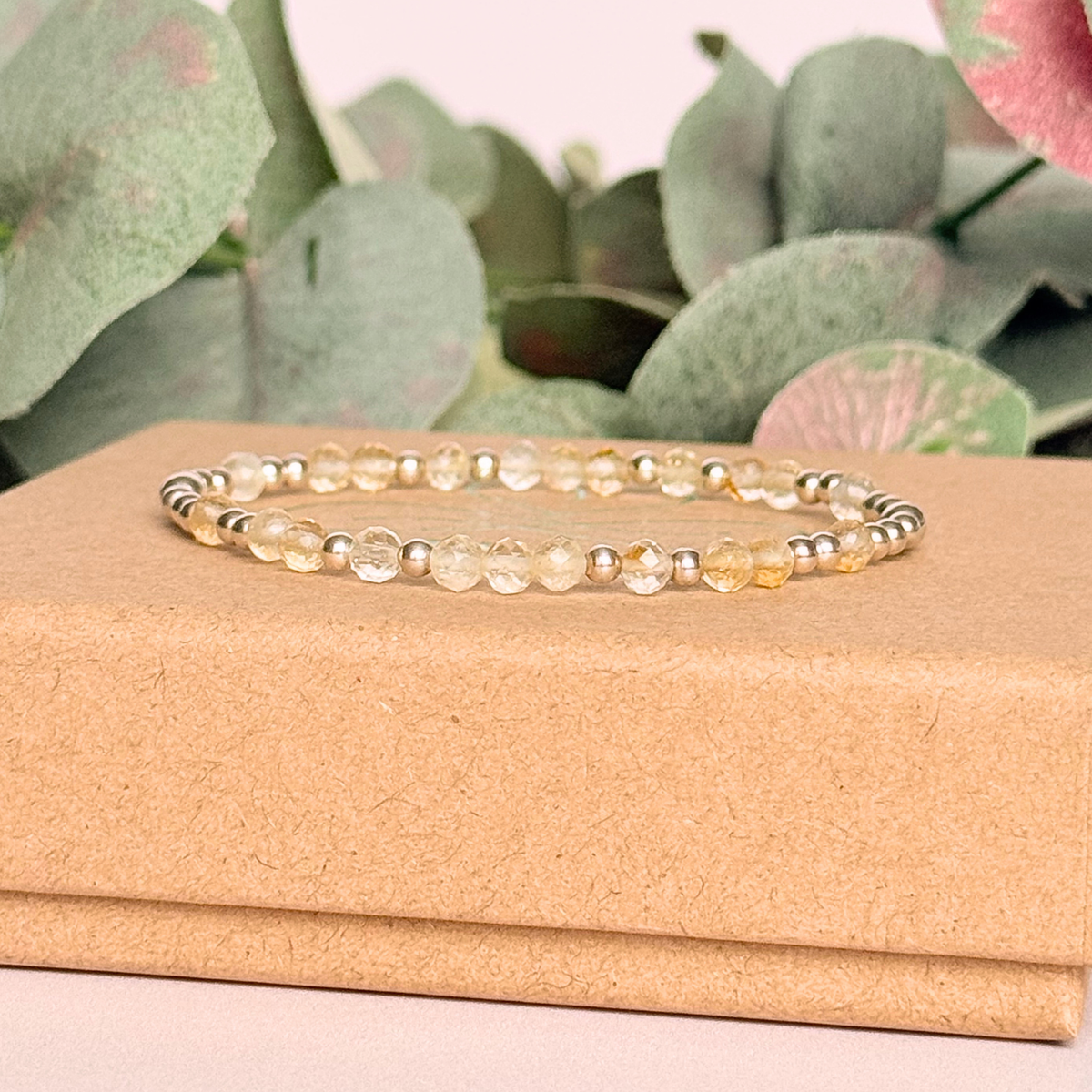 Sterling Silver Citrine November Birthstone Bracelet