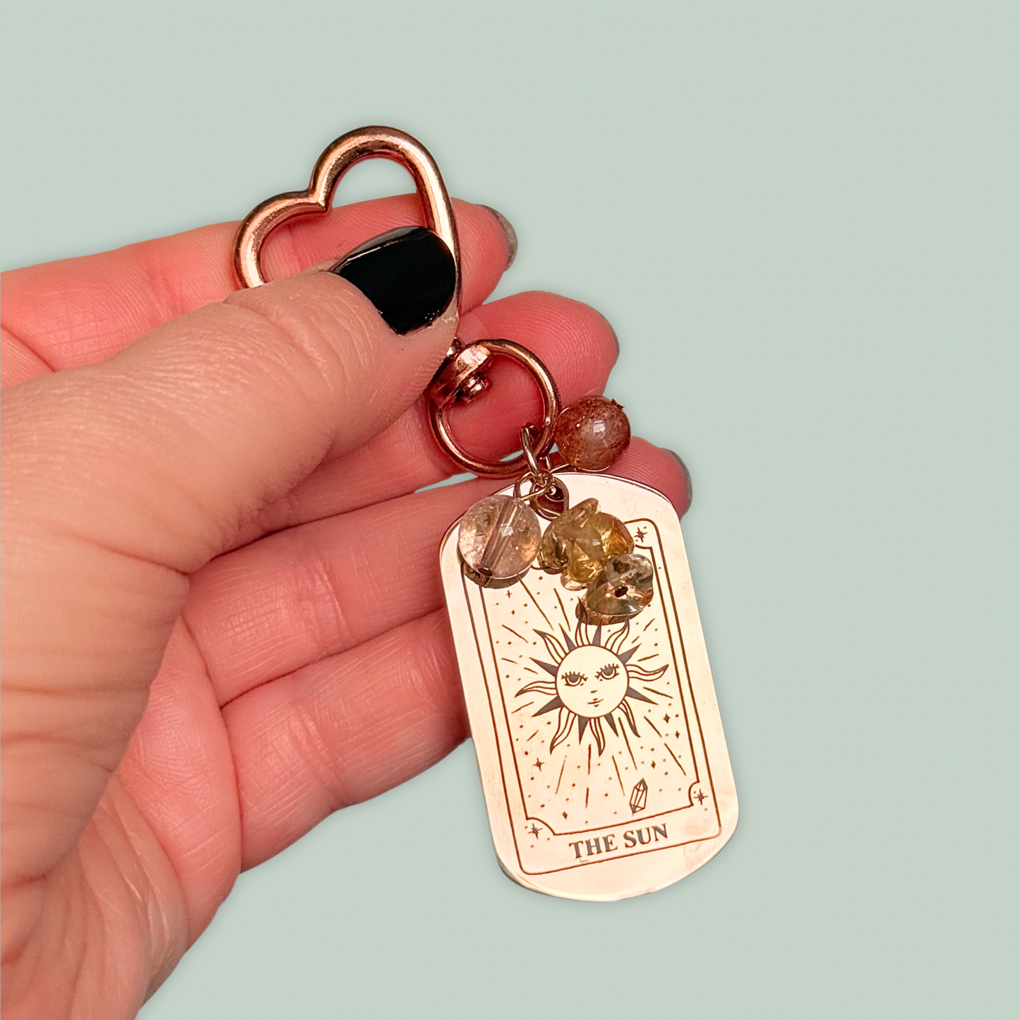 The Sun Tarot Card Keyring