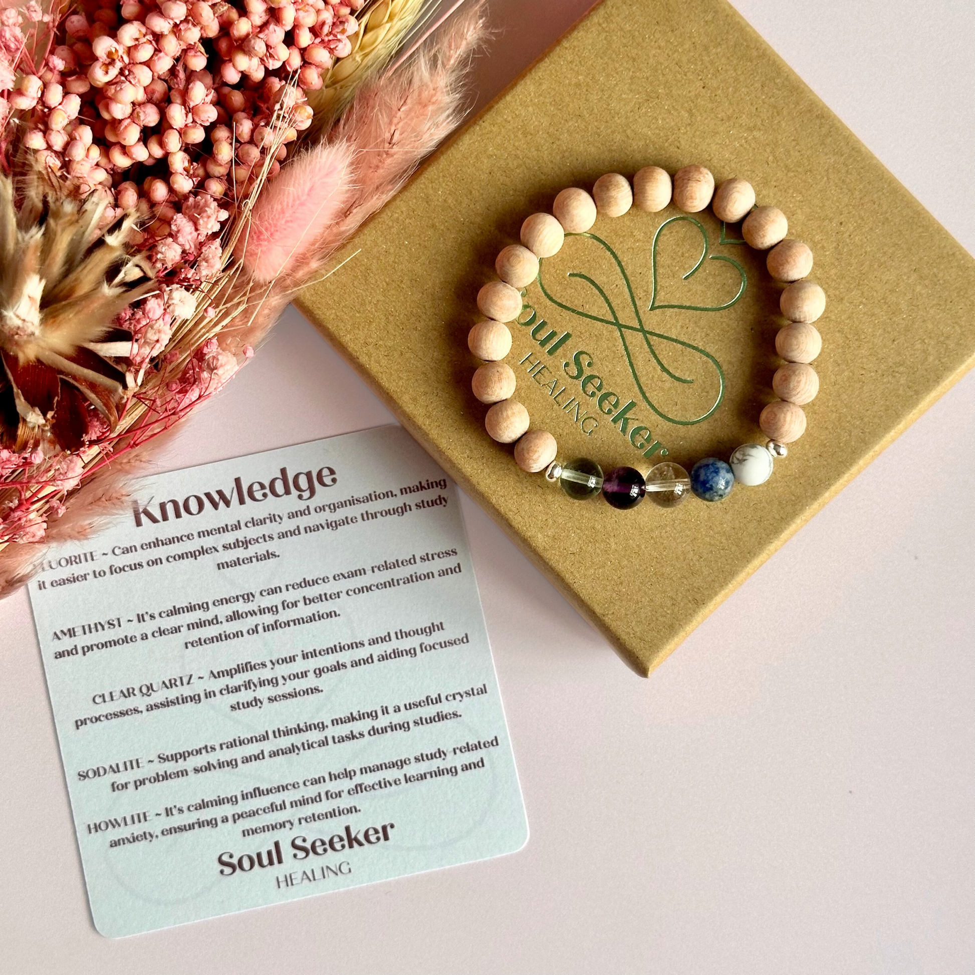 Knowledge bracelet, crystals for knowledge, crystals for studying, student gift, university student gift, crystals for study, student bracelet, starting university gift, starting college gift, present for student, university student gift, study aid